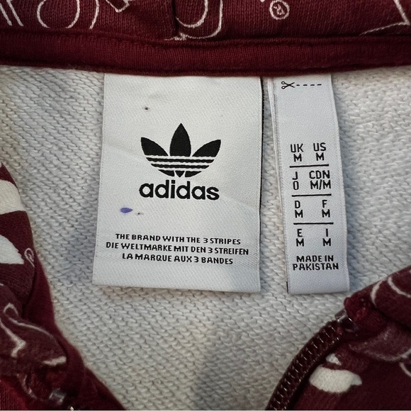 Adidas Monogram Zip Up Terrycloth Hoodie - Picture 6 of 9